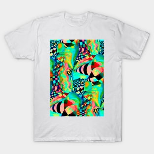 Artistic Gay Pride Abstract Optical Illusion Artwork T-Shirt